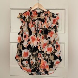 NWOT DKNY Floral Blouse!